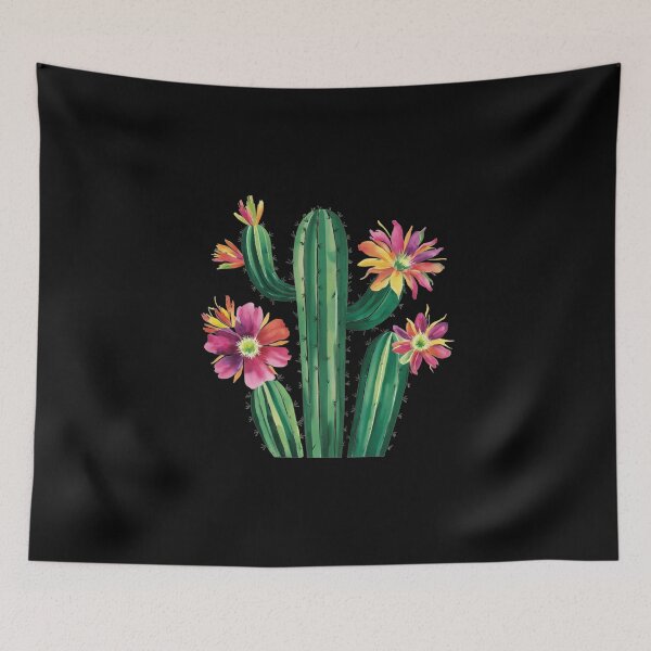 Item preview, Impresión artística de cactus en acuarela con flores del desierto designed and sold by products4urduke.