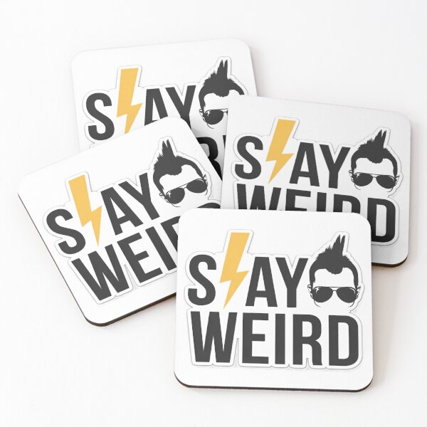 Aperçu de l'œuvre Restez bizarre - Embrassez votre côté décalé, autocollant Stay Weird, créée et vendue par Mood Coffee art.