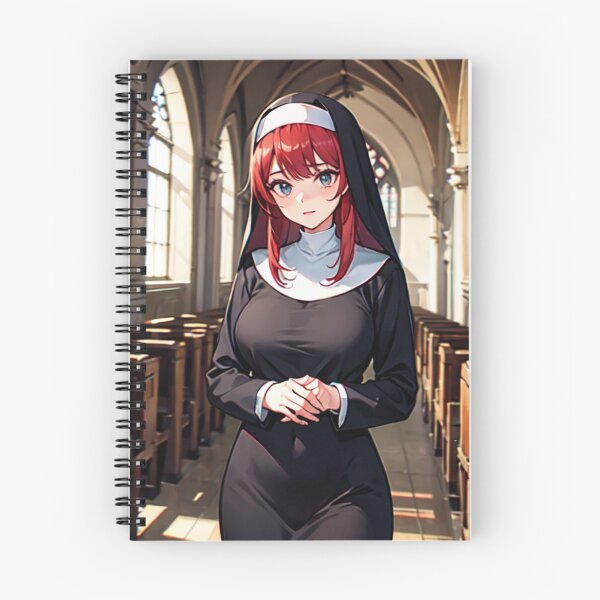 Item preview, Nun Red Hair Anime Girl  designed and sold by kenvel.