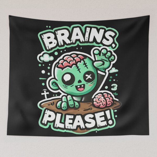 Item preview, Brains Please: Cute Zombie Fun designed and sold by KennerTH.