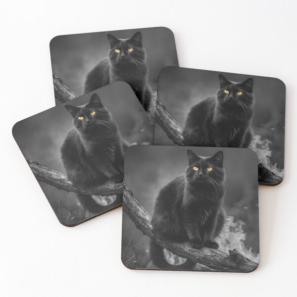 Item preview, Black Cat Orange Eyes designed and sold by Jasna Dragun.