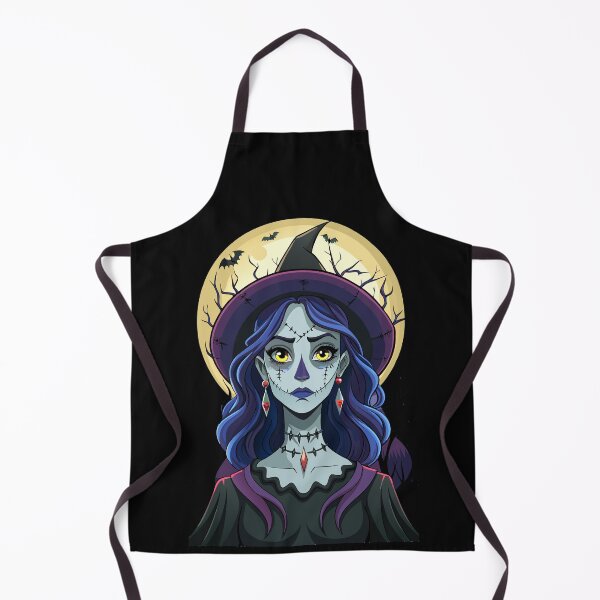 Item preview, Haunted Witch Portrait Moonlight Bats Spooky Atmosphere Dark Enchantment Eerie Beauty designed and sold by Rostislav Bouda.