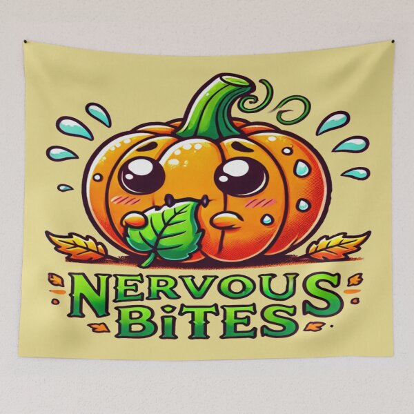 Item preview, Anxious Pumpkin- Nervous Bite designed and sold by Rajasekar.