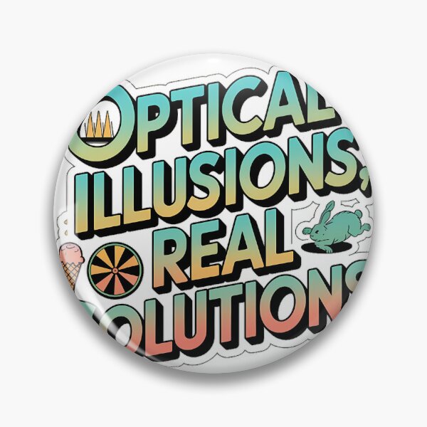 Item preview, Optical Illusions, Real Solutions" Sticker  designed and sold by Mood Coffee art.