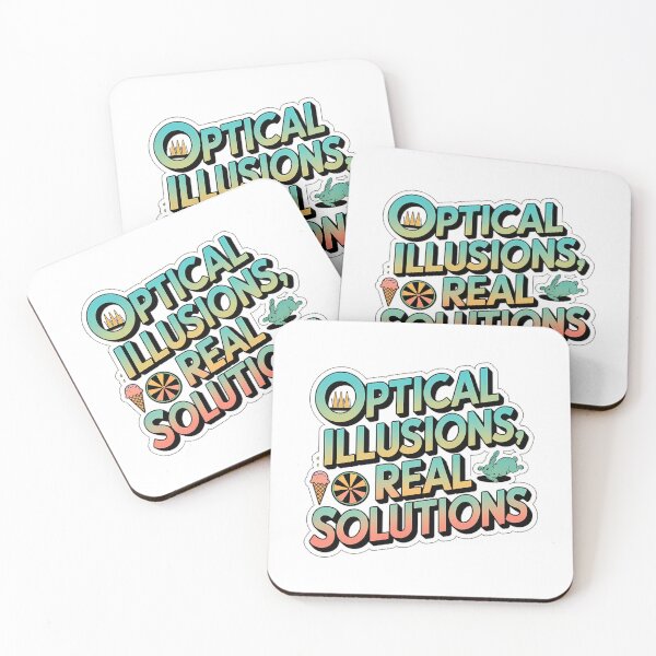 Item preview, Optical Illusions, Real Solutions" Sticker  designed and sold by Mood Coffee art.