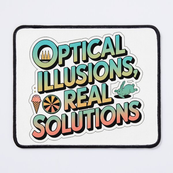 Item preview, Optical Illusions, Real Solutions" Sticker designed and sold by Mood Coffee art.