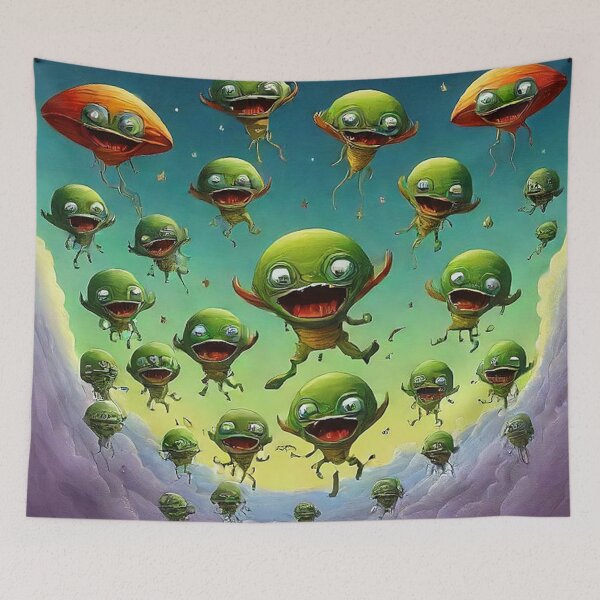 Item preview, Comical Chaos: Aliens Falling from the Sky designed and sold by OpraOpra.