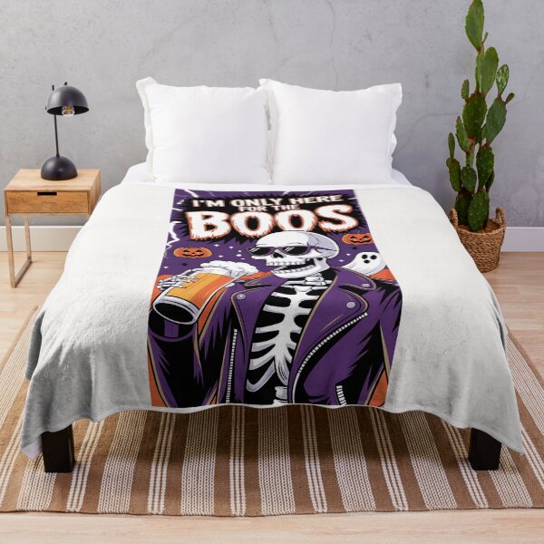 Item preview, I'm Only Here For The Boos Halloween Skeleton designed and sold by ZeptepiTrends.