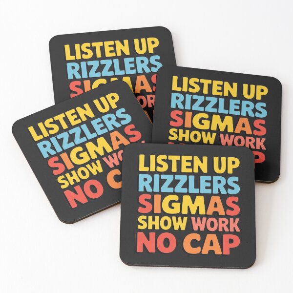 Item preview, Listen Up Rizzlers Sigmas Show Work No Cap Teacher Funny designed and sold by SztylishDesigns.