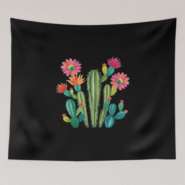 Item preview, Impresión artística de cactus en acuarela con flores del desierto designed and sold by products4urduke.