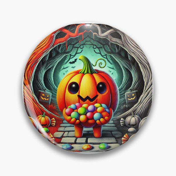 Item preview, Orange pumpkin in the dark forest designed and sold by L3tsPlayOn.