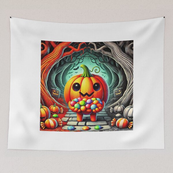 Item preview, Orange pumpkin in the dark forest designed and sold by L3tsPlayOn.