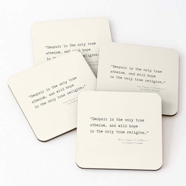 Item preview, A Quote about Despair from "Human, All Too Human" by Friedrich Nietzsche designed and sold by Poemit.