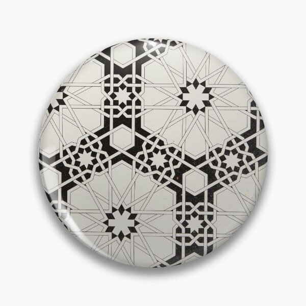 Item preview, Monochrome geometric middle eastern stlye pattern designed and sold by colliophoto.