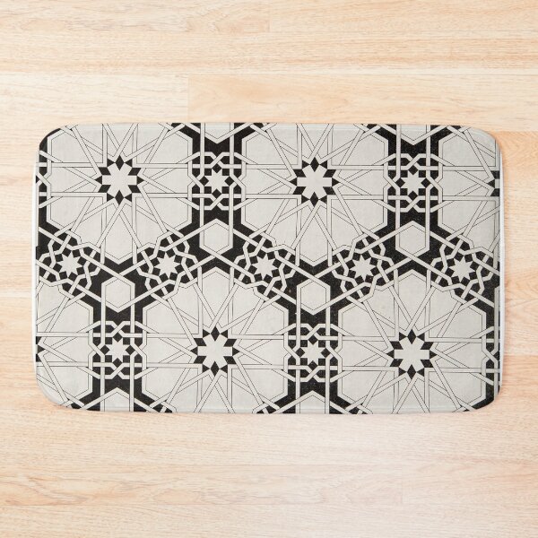 Item preview, Monochrome geometric middle eastern stlye pattern designed and sold by colliophoto.