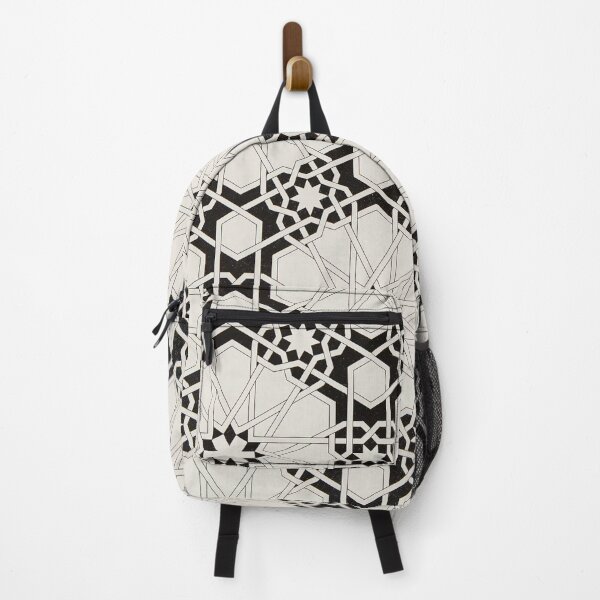 Item preview, Monochrome geometric middle eastern stlye pattern designed and sold by colliophoto.
