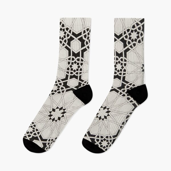 Item preview, Monochrome geometric middle eastern stlye pattern designed and sold by colliophoto.