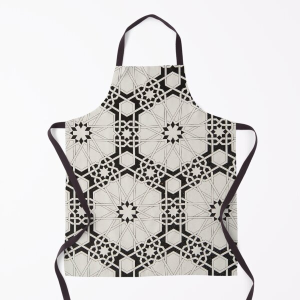 Item preview, Monochrome geometric middle eastern stlye pattern designed and sold by colliophoto.