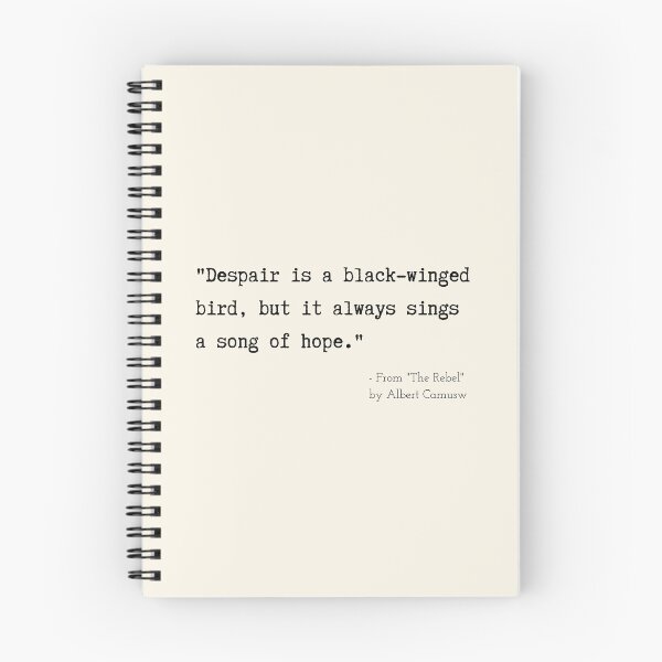Item preview, A Quote about Despair from "The Rebel" by Albert Camusw designed and sold by Poemit.