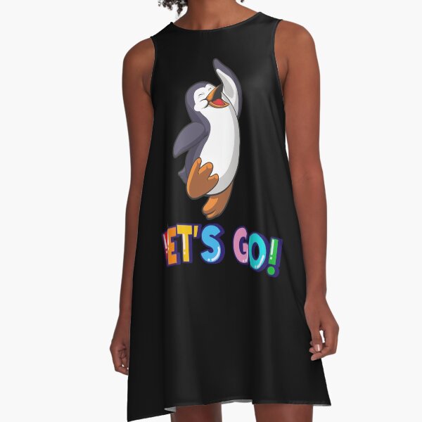 Item preview, "Let’s Go" Energetic Penguin T-Shirt Design designed and sold by fashionsicon.