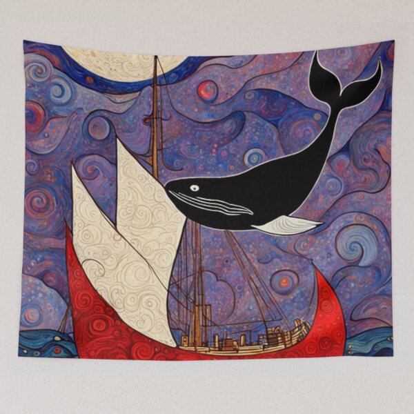Item preview, Whale Attacking Ship designed and sold by TheDarkWardrobe.