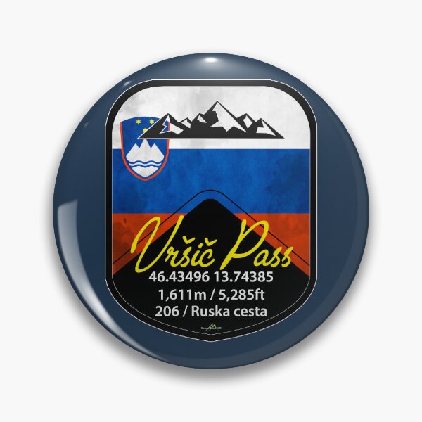 Item preview, Vrsic Pass Slovenia Vršič Pass Motorcycle Sticker T-Shirt 01 designed and sold by OuterShellUK.