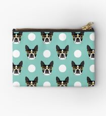 Logan - Boston Terrier pattern polka dots dog print gift for dog person dog lovers terrier custom Studio Pouch