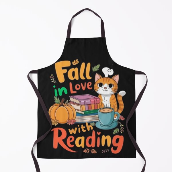 Item preview, Cat Fall In Love With Reading Book Lover Autumn Teachers Kid designed and sold by SztylishDesigns.