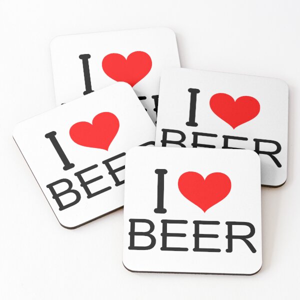 Item preview, Text and heart stating love for beer designed and sold by Boggy62.
