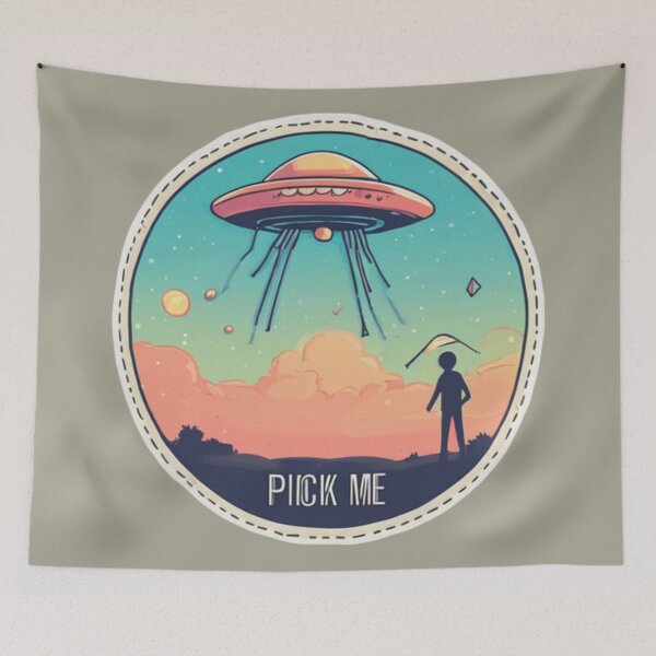 Item preview, UFO ART PICK ME designed and sold by Planetporridge.