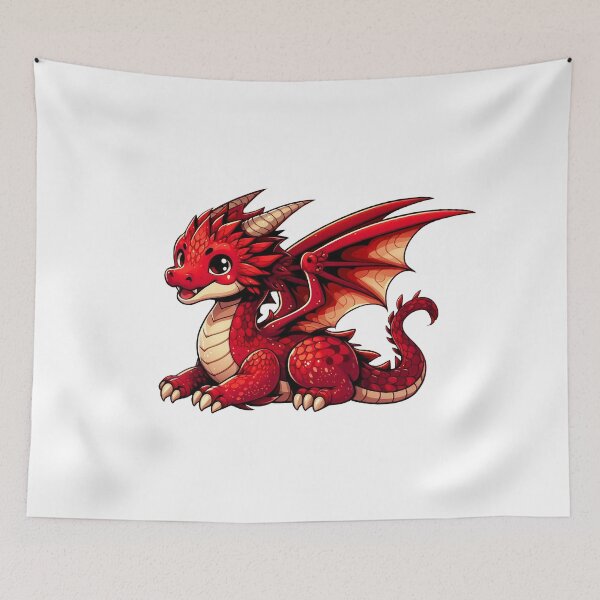 Item preview, Cute, red Welsh dragon, for kids and for adults designed and sold by iclipart.