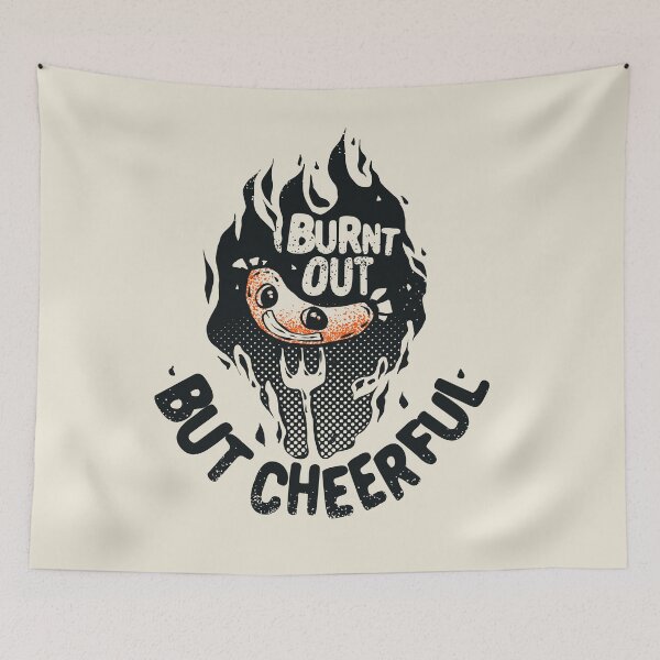 Item preview, Burnt Out But Cheerful Funny Grilled Sausage designed and sold by IggysArrrt.