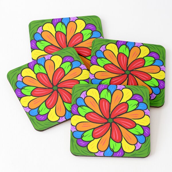Item preview, Groovy rainbow colors flower designed and sold by Stefrait-7.