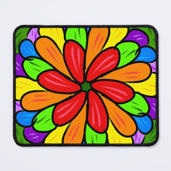 Item preview, Groovy rainbow colors flower designed and sold by Stefrait-7.