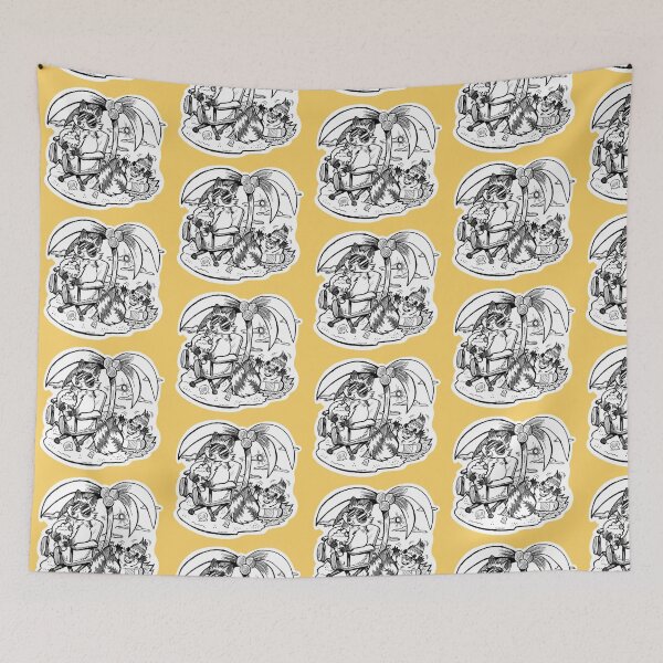 Item preview, Raccoons on a Beach Vacation designed and sold by skybluekitty.