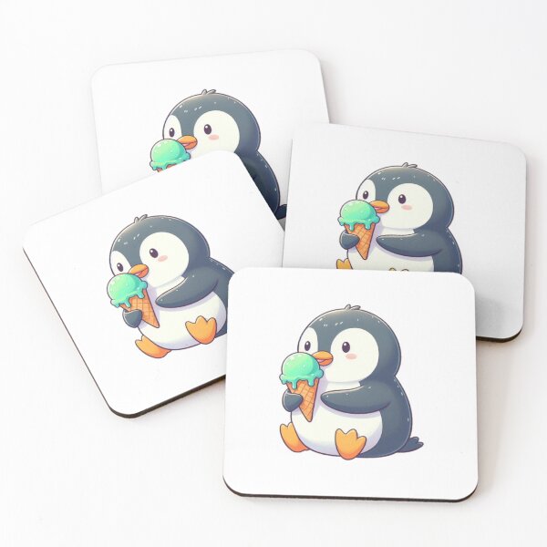 Item preview, penguin eating ice cream designed and sold by onceifixme.
