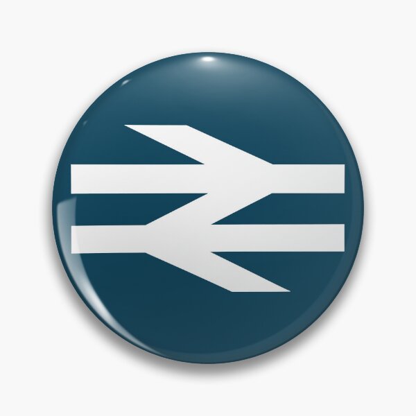 Artikelvorschau, British Rail-Doppelpfeil-Logo in Weiß auf BR-Blau entworfen und verkauft von Random Railways.
