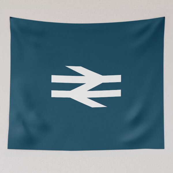 Item preview, British Rail Double Arrow logo in white on BR Blue designed and sold by Random Railways.