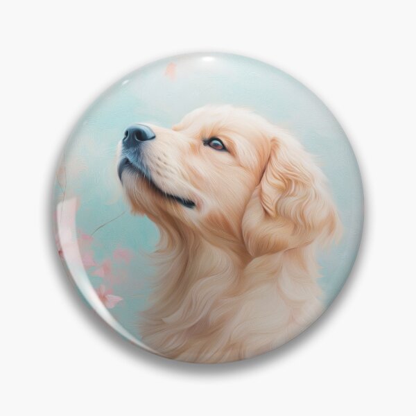 Item preview, Golden Retriever Among Soft Flower Blossoms designed and sold by AshiraCreations.