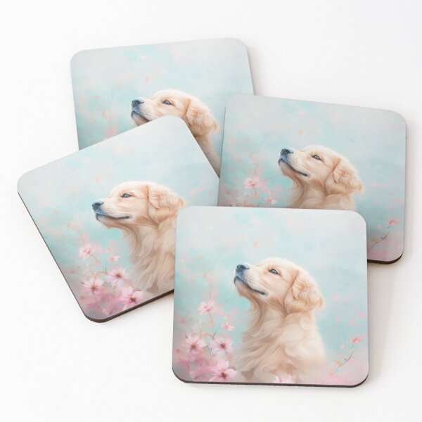 Item preview, Golden Retriever Among Soft Flower Blossoms designed and sold by AshiraCreations.