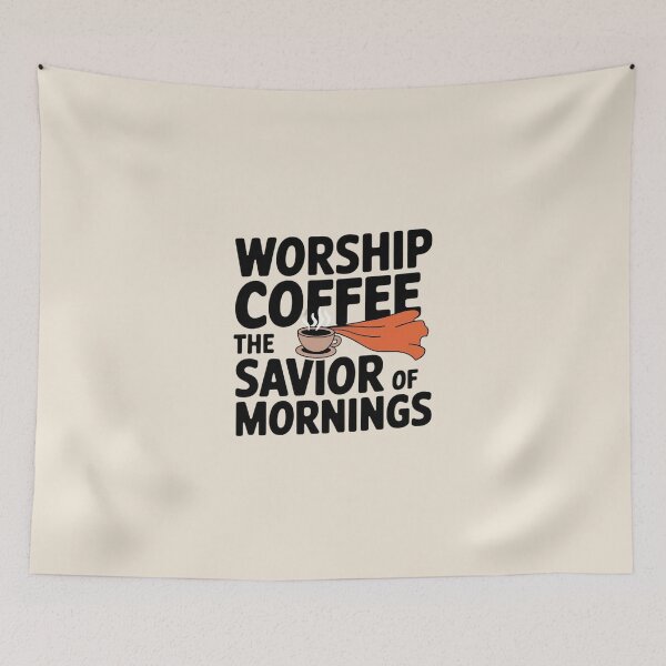 Item preview, Worship Coffee: The Savior of Mornings designed and sold by Situstshirts.