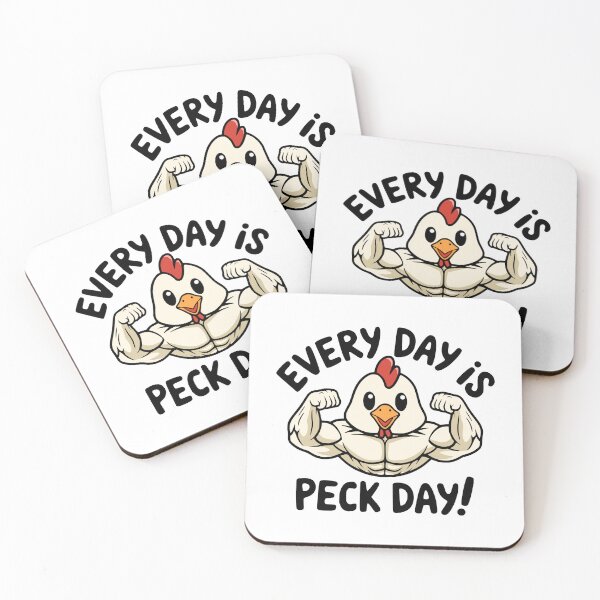 Item preview, Every Day Is Peck day! Cute Chicken Gym Pun designed and sold by PMCreative.