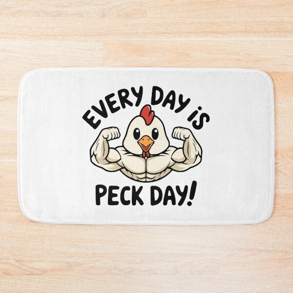 Item preview, Every Day Is Peck day! Cute Chicken Gym Pun designed and sold by PMCreative.
