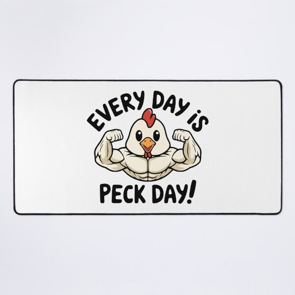 Item preview, Every Day Is Peck day! Cute Chicken Gym Pun designed and sold by PMCreative.