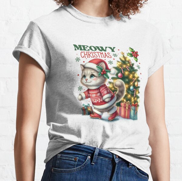 Item preview, Meowy Christmas designed and sold by Bigfoot Shirt Shop.
