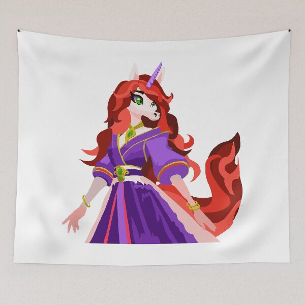 Item preview, Red & Purple Unicorn Woman designed and sold by KlakkDrawsStuff.