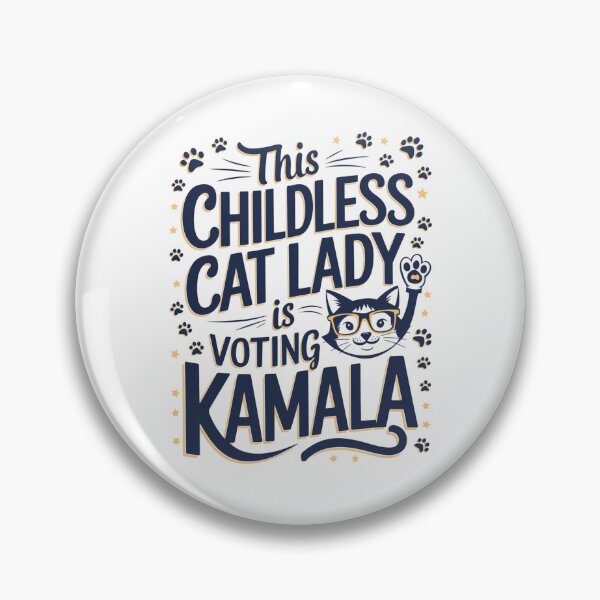 Item preview, This Childless Cat Lady is Voting Kamala: Funny Politcal Design designed and sold by Davideus.