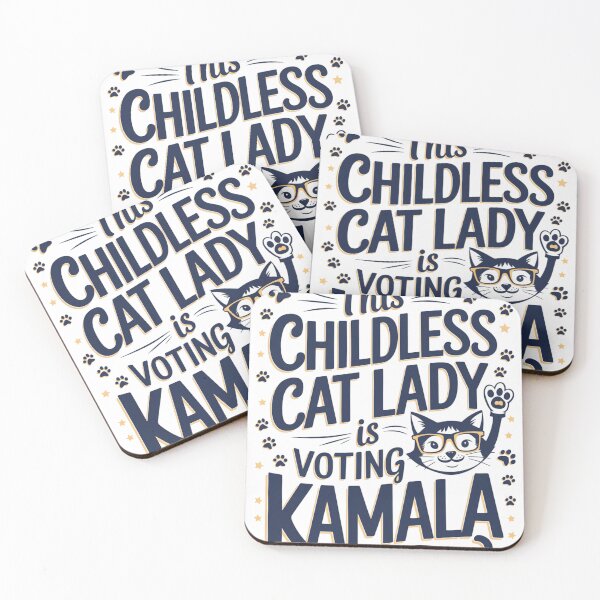 Item preview, This Childless Cat Lady is Voting Kamala: Funny Politcal Design designed and sold by Davideus.
