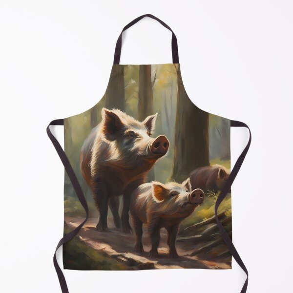 Item preview, Wild Boar Family in Forest designed and sold by CalmnessbyChoice.