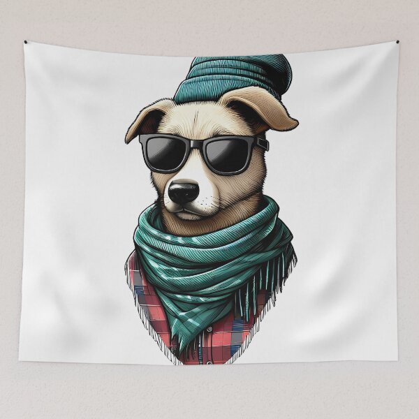 Item preview, Trendy Dog Hipster Look designed and sold by JavisSRDesign.